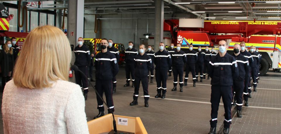 Assermentation de 38 pompiers professionnels du CGDIS