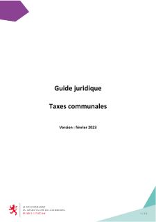 Guide juridique - Taxes communales